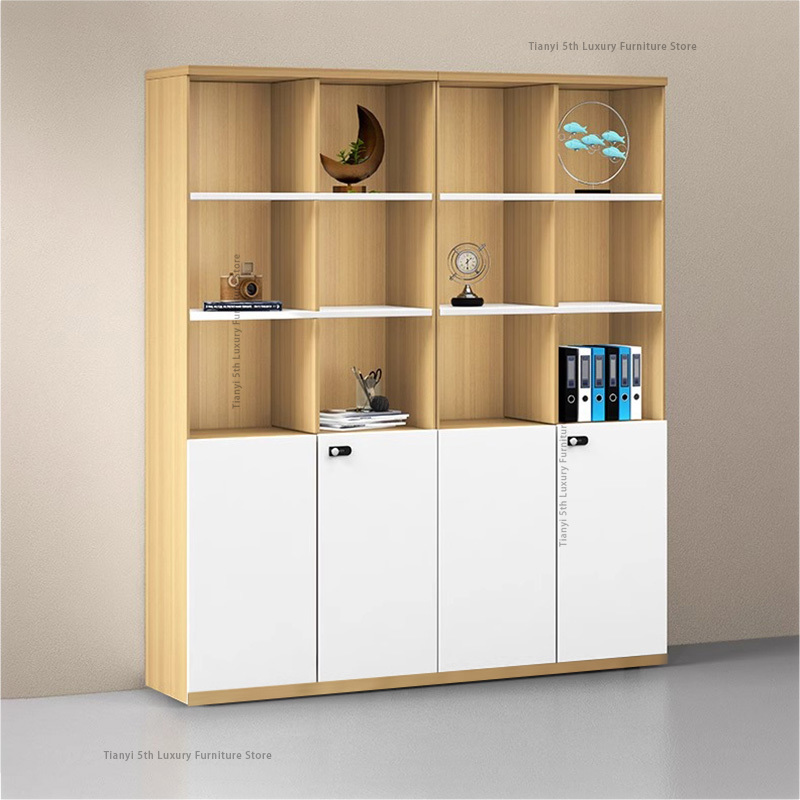 Home Office Background - Moderno Armadio Archivio in Legno Massello,