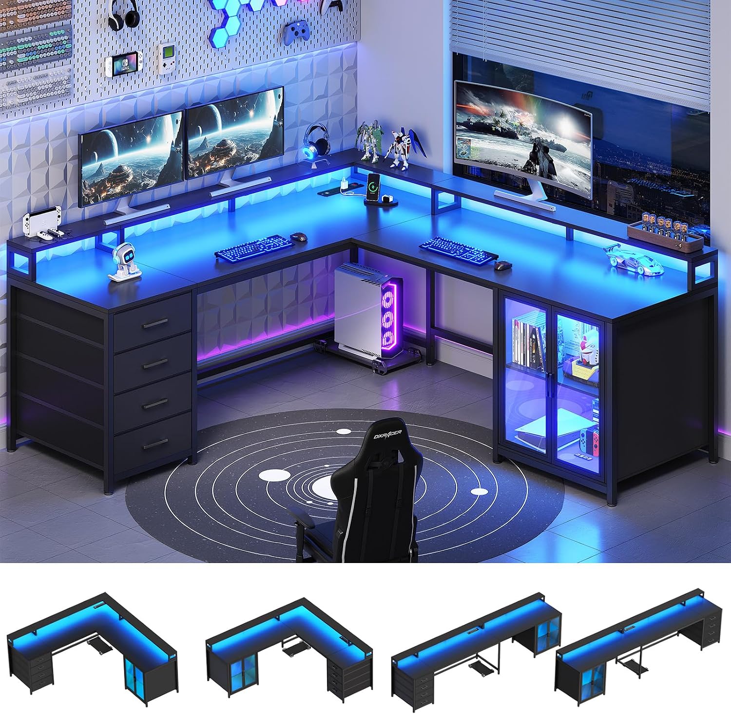 Home Office L Shaped Desk - Scrivania da Gaming a L SEDETA
