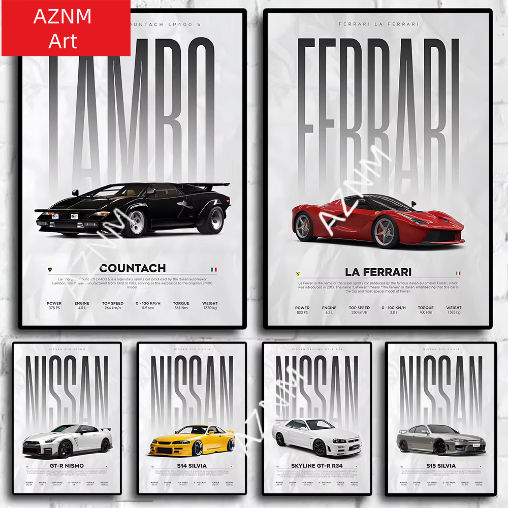 Home Office Background - Poster di Auto Famose S14 F430