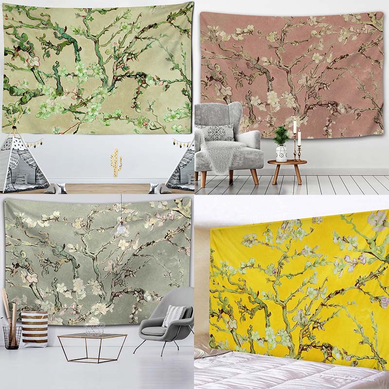 Home Office Background - Retro pittura a olio sfondo floreale