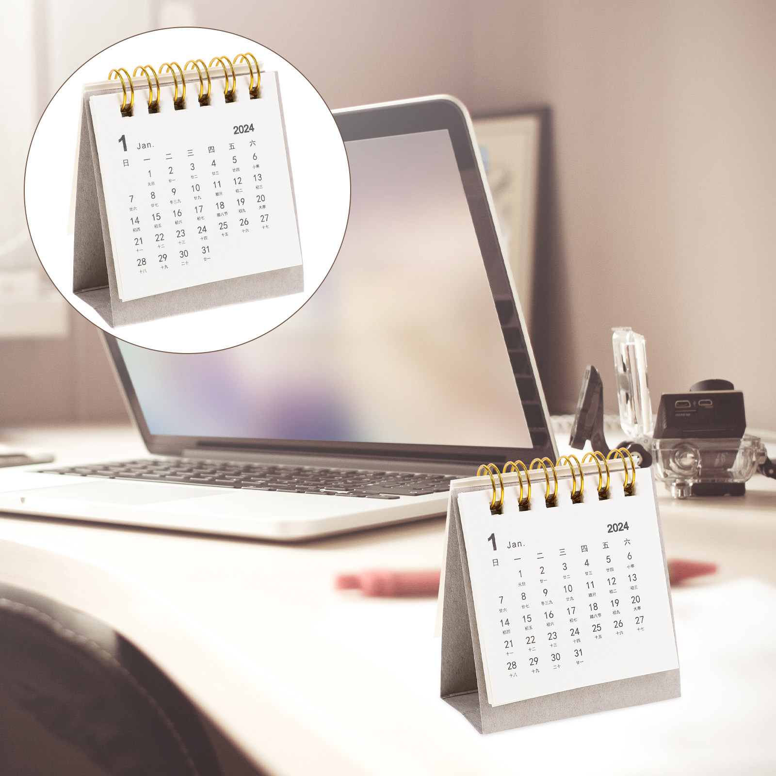 Home Office Layout - Calendario da Tavolo 2024, Mini Calendario