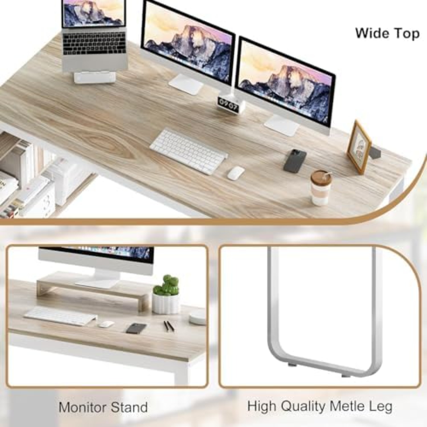 Scrivania da ufficio a forma d - Home Office L Shaped Desk recensione e prezzo