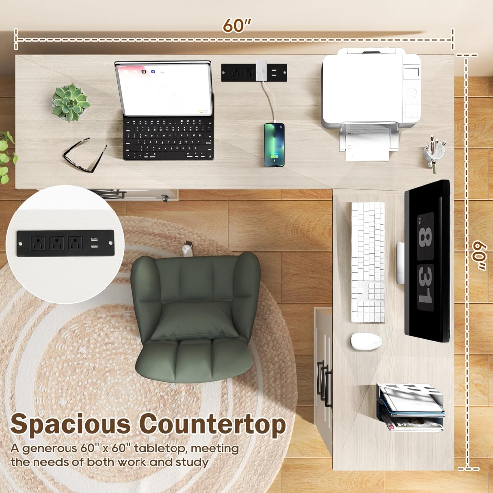 Scrivania direzionale a forma  - Home Office L Shaped Desk recensione e prezzo