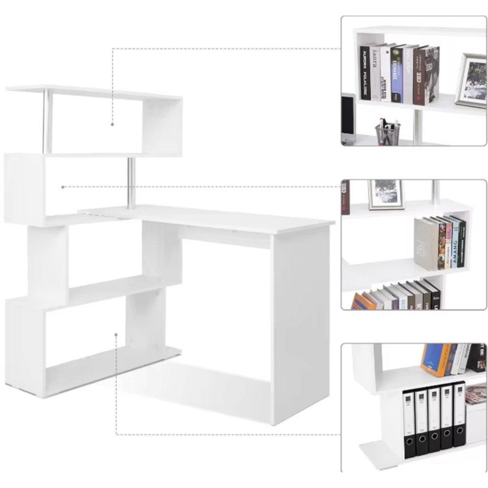 Scrivania a L con Libreria, Sc - Home Office L Shaped Desk recensione e prezzo