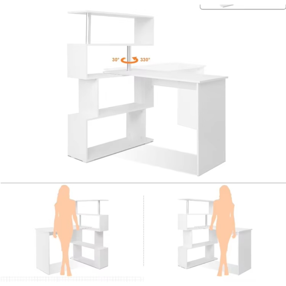 Scrivania a L con Libreria, Sc - Home Office L Shaped Desk recensione e prezzo