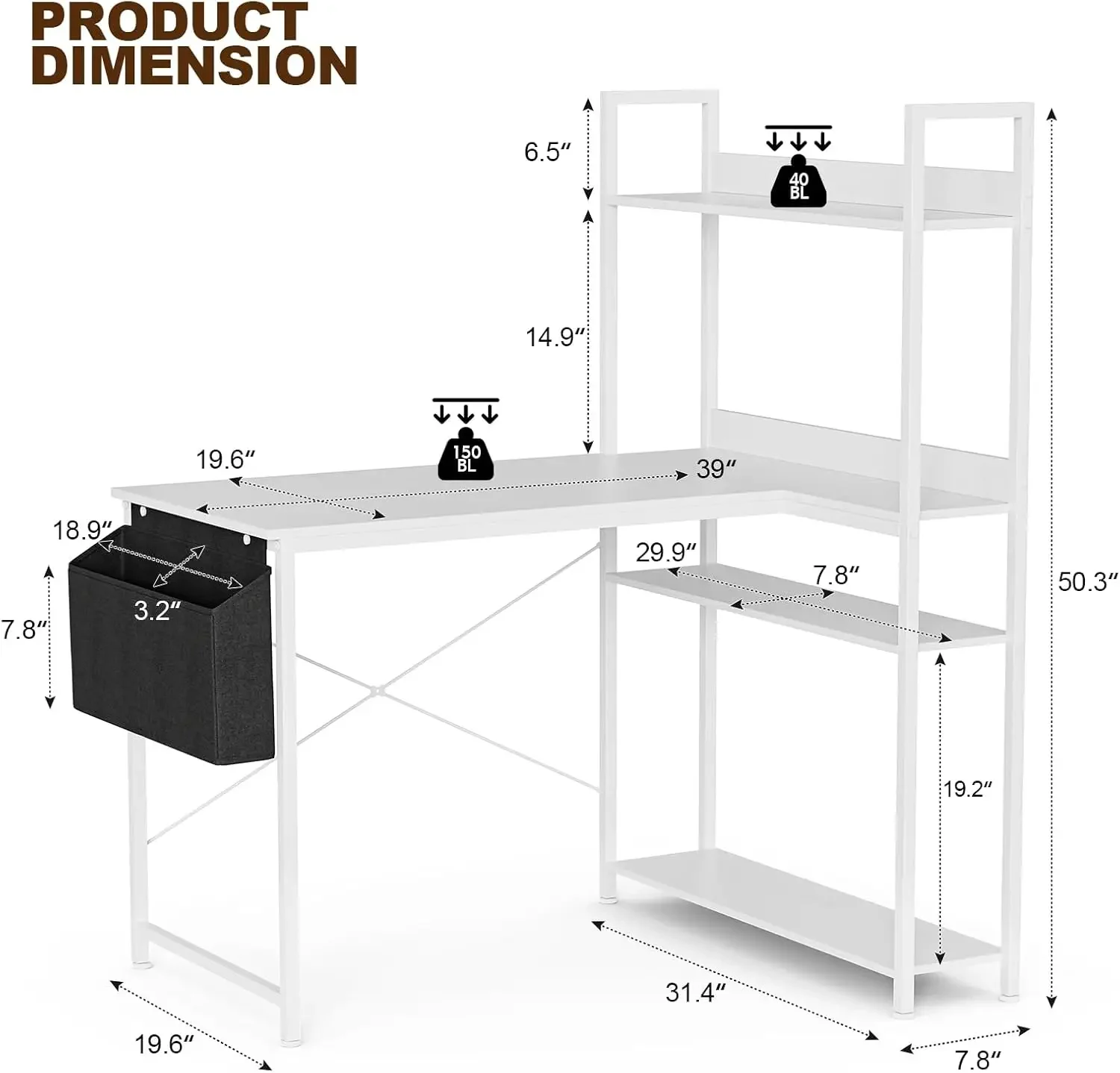 Scrivania a L da 47 Pollici co - Home Office L Shaped Desk recensione e prezzo