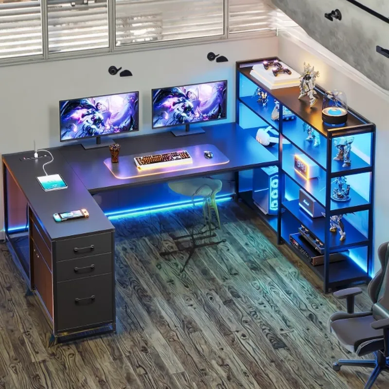 Scrivania da Gaming a L, Tavol - Home Office L Shaped Desk recensione e prezzo