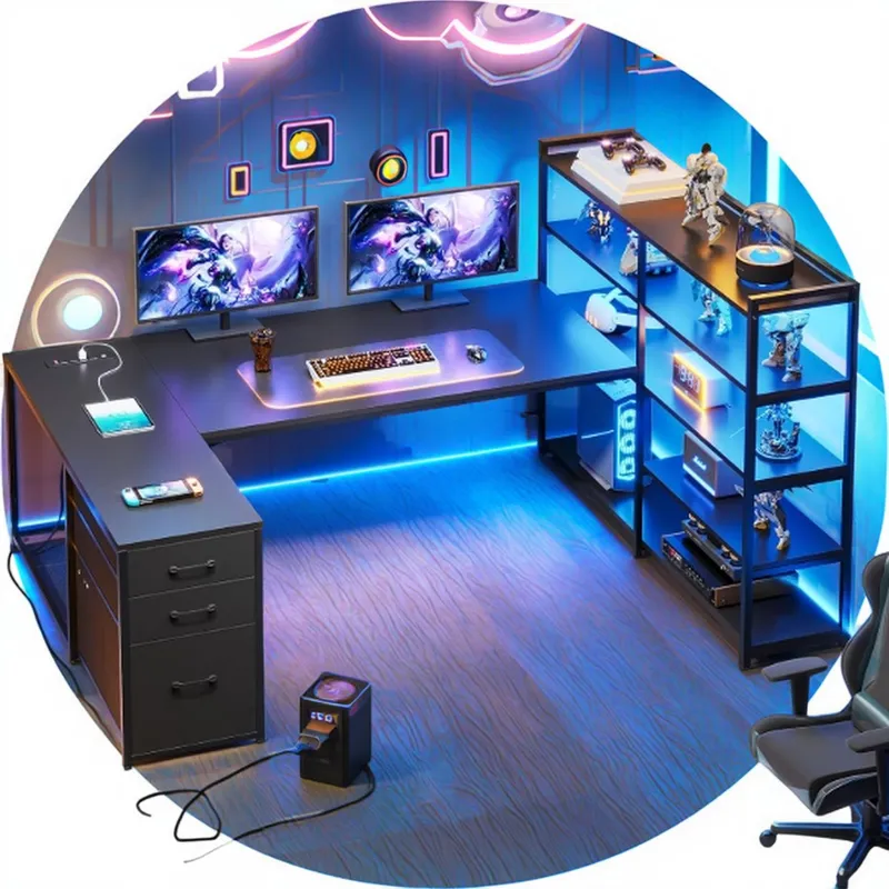 Scrivania da Gaming a L, Tavol - Home Office L Shaped Desk recensione e prezzo